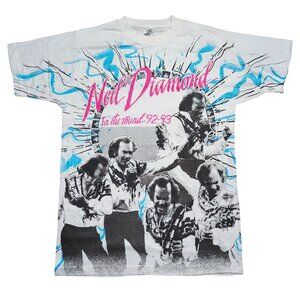 Vintage Neil Diamond In The Round 92-93 Tour T-Shirt Large All Over Graphics